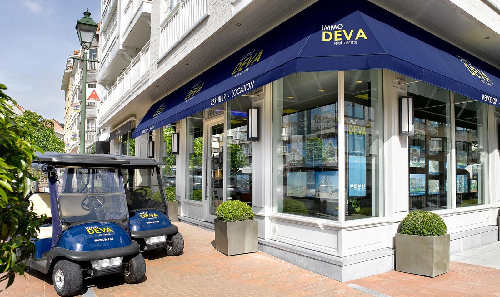 Het kantoor van Immo Deva in Knokke